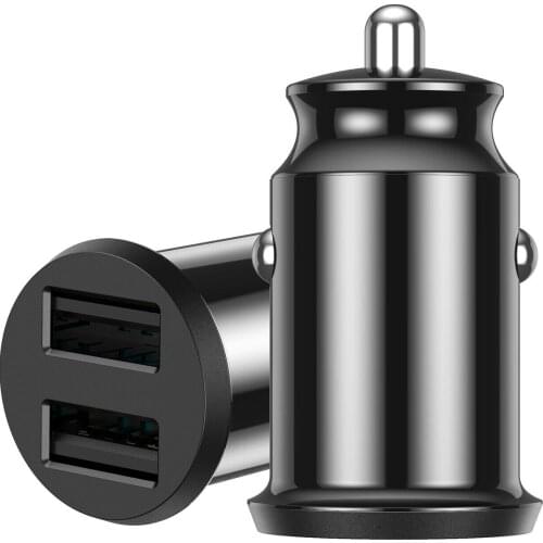Mini Dual USB Port Car Charger Adapter Fast Charging Smart Mobile Phone Charger For Android iOS Huawei Samsung 3.1A/4.8A/6.2A