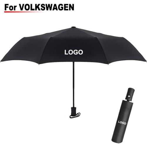 For Volkswagen Logo Car Umbrella Women Men For VW Golf Jetta Passat Beetle Tiguan Touran Touareg Arteon Atlas Sharan Accessories