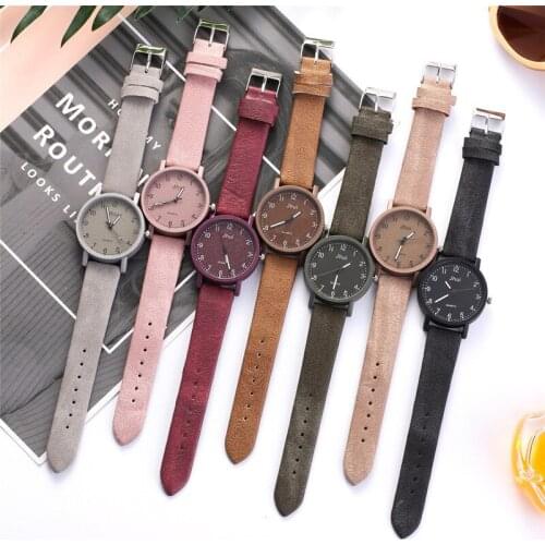 Retro Simple Women Watches Laides Casual Quartz Wrist Watch Multicolor Leather Band New Strap Watch Female Clock reloj mujer