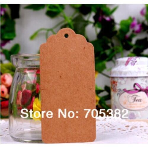4.5x9.5cm (With cord) NEW white paper tags blank paper Label hang tag Bookmark (aa-510)