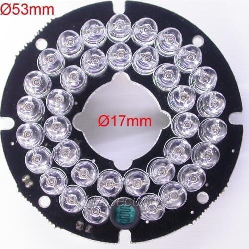Diameter 53mm Infrared 36x (5mm) IR LED board for CCTV cameras night vision (diameter outer : 53mm / inner : 17mm)