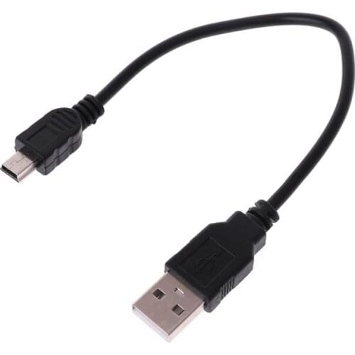 ALITER Short USB Cable 2.0 A Male to Mini 5 Pin B Data Charging Cable Cord Adapter