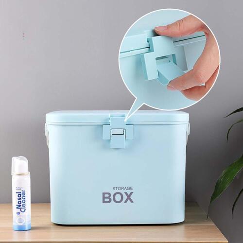 2 Layers Medicine Storage Box Portable First Aid Kit Storage Box Family Medicine Cabinet Medicine Pill Storage Organizer