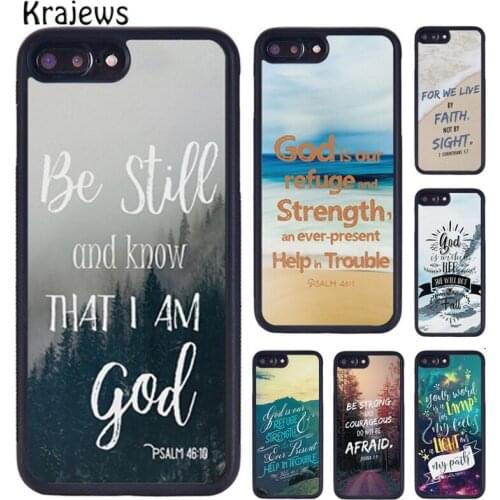Krajews Bible Verses Quotes Design Mobile Phone Case For iPhone X XR XS 11 12 Pro MAX 5 6 7 8 Plus Samsung S5 S6 S7 S8 S9 S10