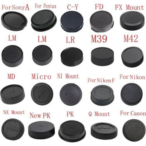 50pcs/lot camera Rear Lens Cap for Canon nikon Sony for Pentax Olympus Micro M4/3 Panasonic Samsung Leica Fujifilm Camera Mount