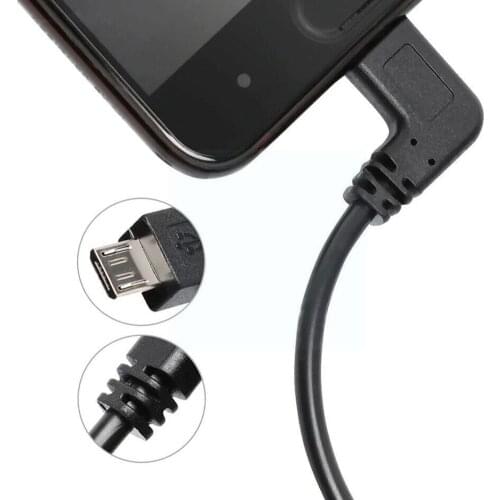 Micro USB to Type C Micro USB3.1 Data Cable 90 Degree Cable Angle Cord Right OTG 1ft I6R4