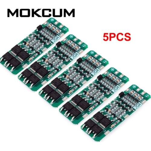 5pcs 3S 12.6V 20A Charging Module Power Module for 18650 Lithium Battery Charging Protection Board Charging Module