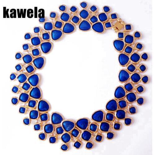 Wholesale New Blue Fashion Statement Collar Cute Necklace