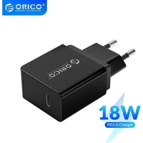 ORICO PD Fast Charger 18W USB Type C Charger Mini Portable Wall Charger for iPhone 11Pro Max xiaomi Huawei