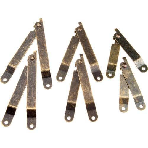 2Pcs Iron Furniture Hinge Antique Bronze Lid Support Hinges For Box Jewelry Chest Cabinet Door Kitchen Cupboard Hinges Lid Stays