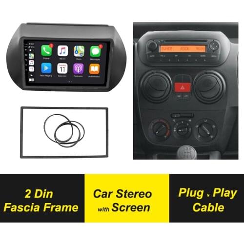 2 Din Radio Fascia For Citroen Nemo Peugeot Bipper Fiat Fiorino Qubo 2008 GPS Navigation DVD Audio Car Multimedia Android Player