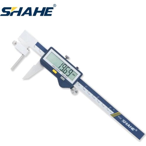 SHAHE Stainless Seel Tube Thickness Caliper 150/200/300 mm with Extra-Large LCD Screen Built-in Wireless Data Output