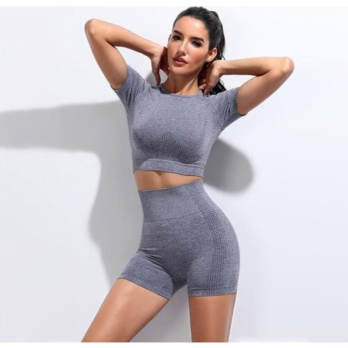 Fitness Clothing Women Tracksuit Seamless Yoga Set Gym Active Wear Shorts Sets Sportswear Sports-clothing Workout Clothes
