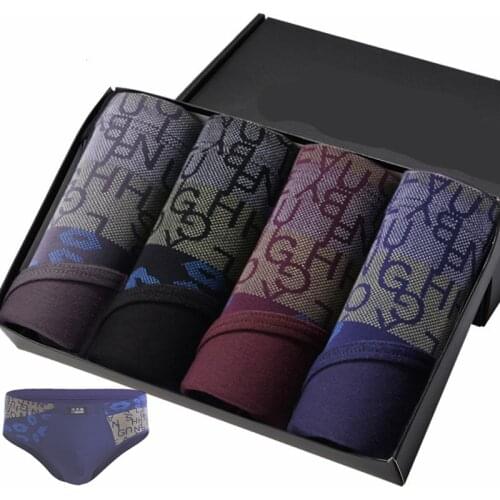 4pcs/Lot Mens Underwear Boys Underpants Male Undies Shorts Breathable Knickers Briefs Convex Sexy Pouch Gay Panties