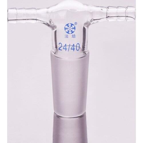 Suction connector, double nozzle interface,Joint 24/40,Two-cornered pipe plug,Double mouth plug,Double interface connector