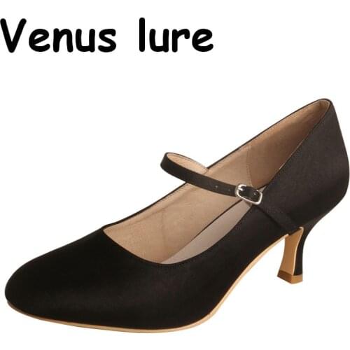 Wedopus Medium Heels Shoes for Women Black Color Women Dress Shoes Pumps