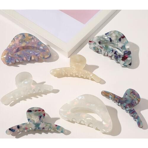 New Korean Chic Acetate Hair Clips Retro Hair Accessories Girl Hair Crab Clip Large Temperament Hair pins Barrettes Headwear