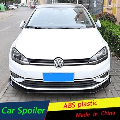For Golf 7.5 Front Bumper Diffuser Protector Fit 2018-2019 Volkswagen Golf7.5 Body kit bumper rear shovel lip rear spoiler black