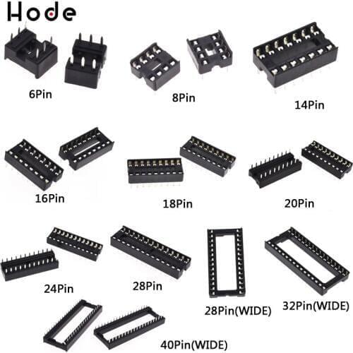 10/20PCS IC Sockets 6P 8P 14P 16P 18P 20P 24P 28P 32P 40 pins Connector DIP Socket 6 8 14 16 18 20 24 28 32 40 pin