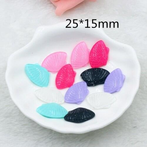 10pcs/lot DIY resin cabochons accessories flat back resin kawaii shell mix colors