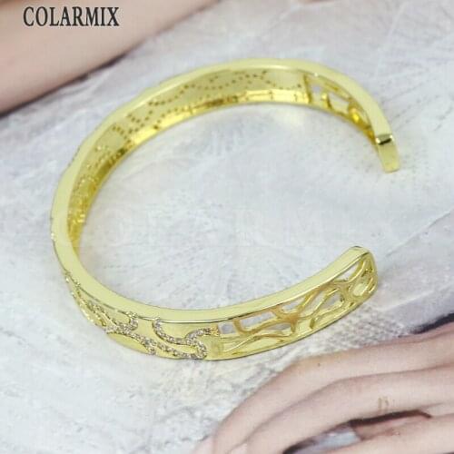 3Pcs Gold color Metal Bangle Gold Metal Bangle Bracelet Fashion enamel Gold color Women bangle Fashion 51421