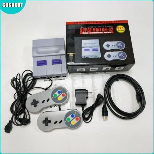 8Bit Mini HD HDMI TV Retro Family Video Game Console Handheld Built-in 821 Classic for SNES Games Dual Gamepad Player PAL&NTSC