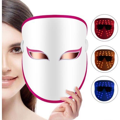 Anti-aging Photon Light Mask LED Light Therapy Mask Skin Rejuvenation Tool 32 LED lights Red Blue Orange Lift And Tighten Skin