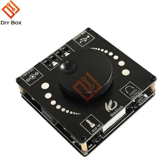 AP50H HIFI Bluetooth 5.0 Wireless Audio TPA3116D2 Digital Power class d amplifier Stereo board Module 50Wx2 Amp Amplificador AUX