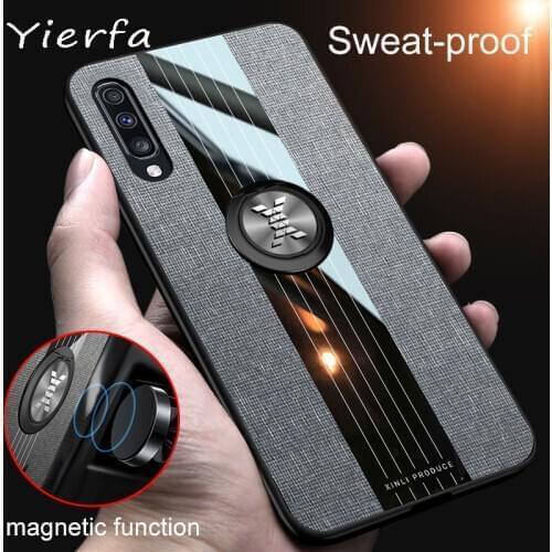 Case For Samsung Galaxy A70 Case Cover Silicone Frame Magnetic Ring Holder Back Cover For Samsung Galaxy A70S A 70 5G Phone Case