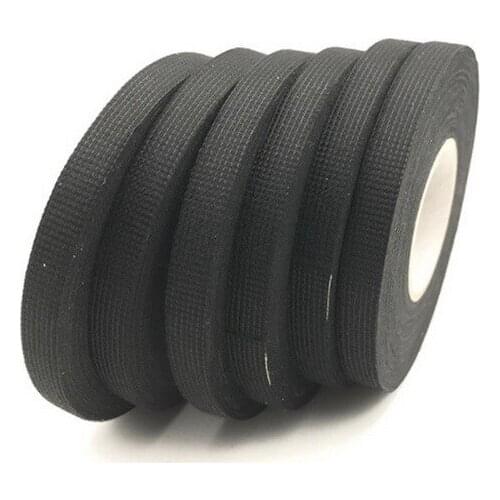 DHL 200pcs practical Heat-resistant 19mm x 15m Adhesive Flannel Fabric Cloth Tape Cable Wiring For Car Auto Repair Parts Tool