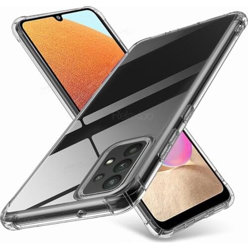 For Samsung A32 4G Case Transparent Shockproof Phone Cover For Samsung Galaxy A 32 4G SM-A325F 6.4" Soft Frame Protection Coque
