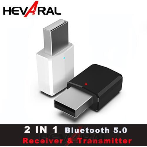 HEVARAL 2 IN 1 USB Bluetooth Receiver Transmitter For Headphone TV APTX Stereo Audio Adapter For Car Fast Connect Mini Adapters