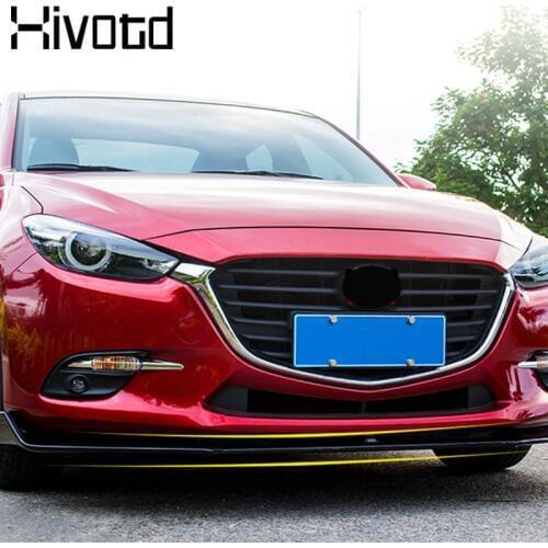 Hivotd For Mazda 3 Axela 2015-2017 2018 front Bumper grill Trim sticker Under grill lips decoration Decorative hatchback sedan