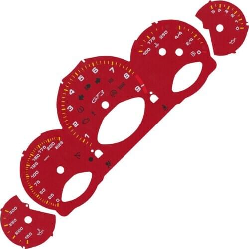 Gauge Face for Porsche 911 997 Carrera Instrument Cluster 225MPH 9000rpm GT3 Red