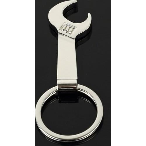Metal Wrench Bottle Opener Simulation Personality Spanner Bottle Opener Key Chain Car Waist Hanging Key Ring