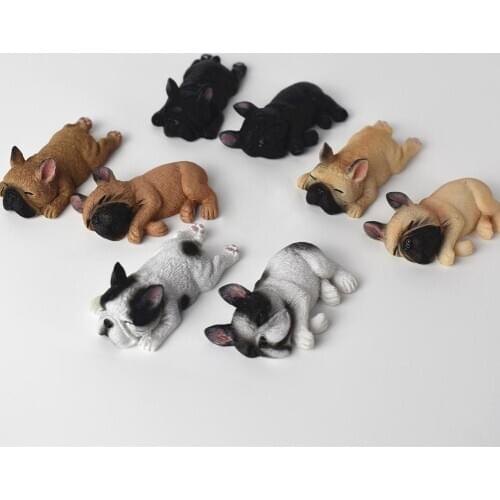 Cute Sleeping Dog Fridge Magnetic Sticker French Bulldog Mini Toy Magnet Decor