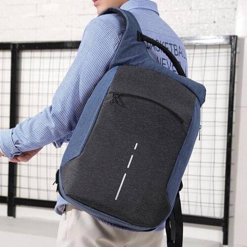 Fashion mens Notebook Backpack business simple student schoolbag creative outdoor travel bag