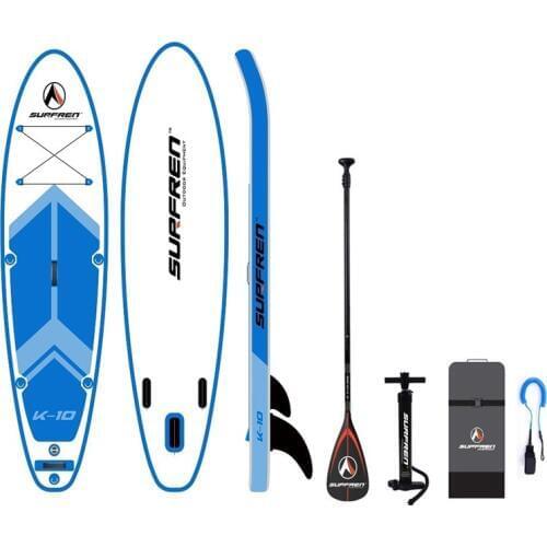 Inflatable Surf Stand Up SUP paddle board iSUP SurfingPaddle board SURFREN All RoundK-10 wakeboard kayakboat size305*81*15cm