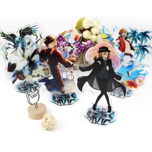 Bungou Stray Dogs Acrylic Stand Model Toys Anime Figure Plate Holder Desk Decoration Double Side 15cm