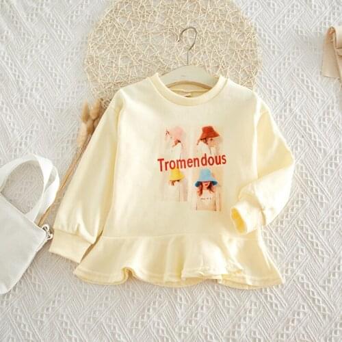 2019 Autumn Casual Letter Kids Dresses For Girls High Quality Fashion Girl Clothes Solid Childrens Dress