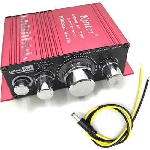 Portable Kinter MA-170 Mini 12V 100W Hi-Fi Stereo Amplifier Booster For Car Motorcycle CD DVD MP3 Speaker Loudspeakers