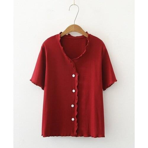 Plus Size Womens L-4XL Purple Black Shirts V-neck Knittd Slim Tops Oversized Simple Tee