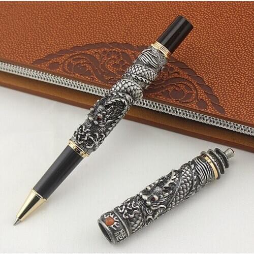 Luxury Eastern Dragon Design Rollerball Pen Jinhao Brand Business Office Gift Ink Pens refill School Writing Stationery Supplies
