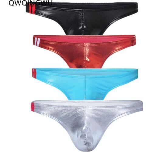 4PCS/Lot Sexy Men Underwear Bulge Pouch G-string Jockstraps Briefs Underpants Triangle for Mens Lingerie Panties Briefs Thong