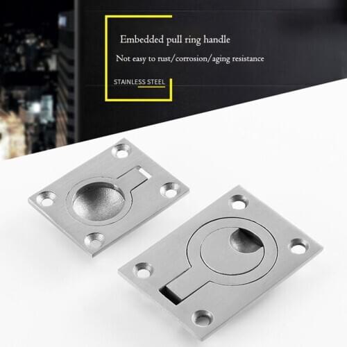 304 Stainless Steel Concealed Handle Pull Ring Boat Deck Cover Hatch Cabinet Drawer Lifting Pull Ring Door Handles Accessories