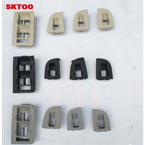SKTOO 4PCS For Audi A4 A6 C5 lifter switch frame decorative frame mask frame (gray)