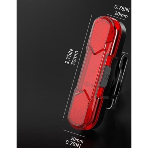 High Brightness Bike Rear Light USB Powerful LED Bicycle Warning Tail Light Rechargeable Outdoor Night Riding Cycling