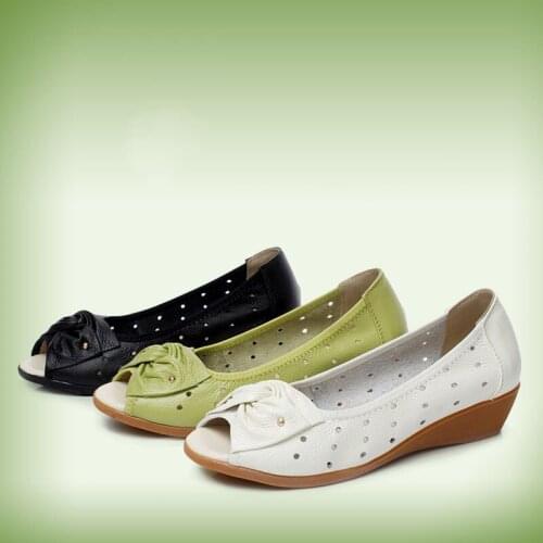 EAGSITY Peep toe wedges shoes pumps pointed toe slip on party wedding women high heel shoes casual breathable comfortable shoes