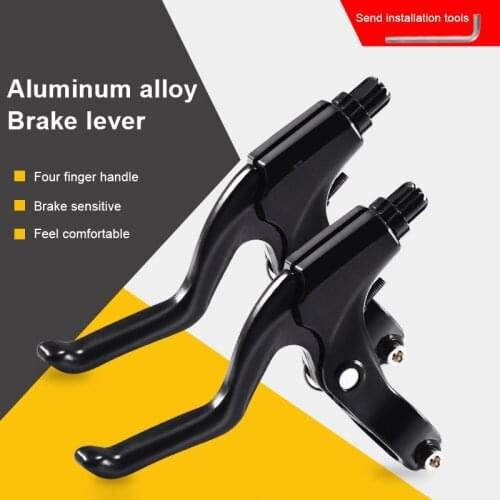 1Pair MTB Bicycle Brake Lever For 22.2mm Handlebar Aluminum Alloy Handbrake Cable Parts Bicycle Cyclcing Grips Brake Accessory