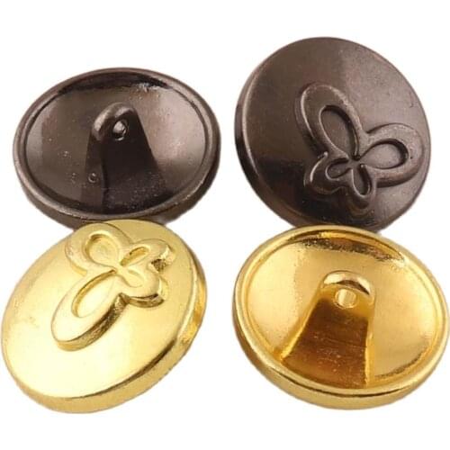 10 pcs metal buttons gold/gun black garment coat sewing accessories buttons for clothing crafts button accessories DIY materials